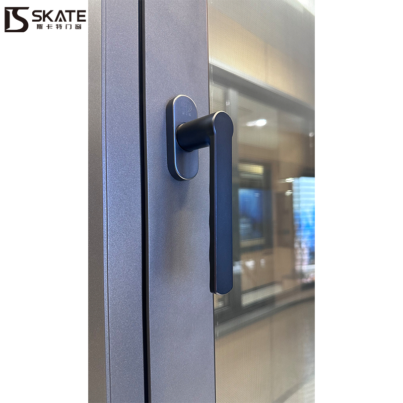 Slimline Aluminum Casement Window with Minimalist Profile and Full-View Glass for Modern Apartments