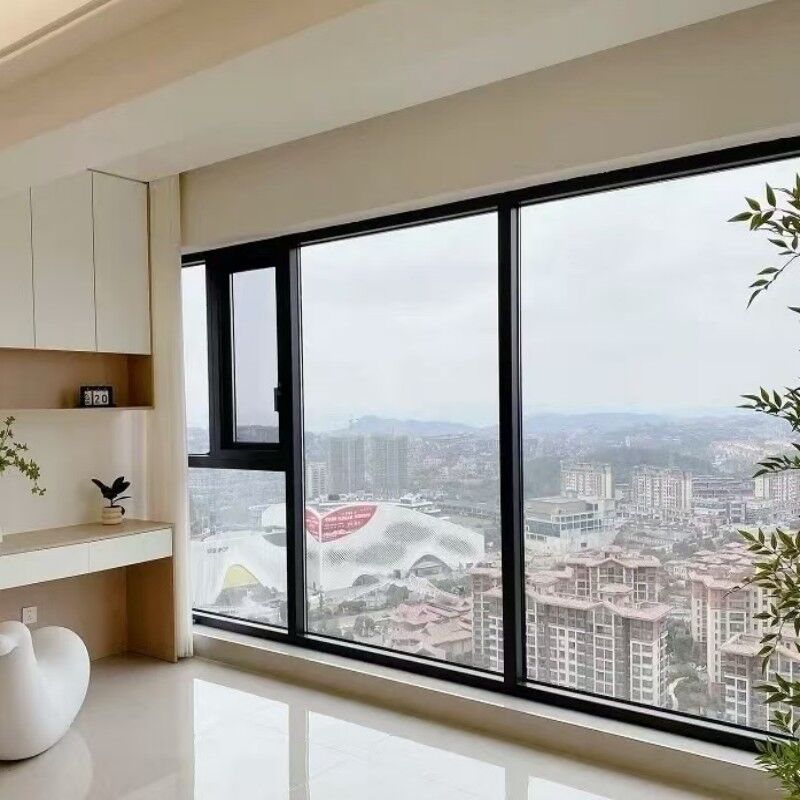 Moderno desenhado rompimento térmico Alumínio liga Casement Janela 304 de aço inoxidável rede balançar aberta Prevenção de insetos