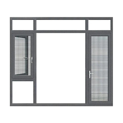 SKATE Hardware Original Alumínio Casement Windows com tela de aço rede