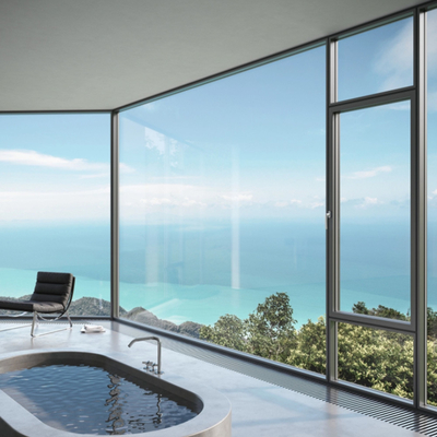 8-Way Seal Folding Screen Alumínio Casement Windows para eficiência de design moderno
