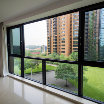 Janela deslizante de vidro duplo de alumínio de novo design com vidro de baixa E para espaços pequenos